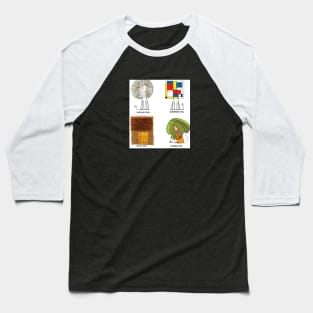 Four painting lions. Baseball T-Shirt